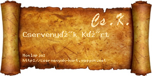 Cservenyák Kürt névjegykártya